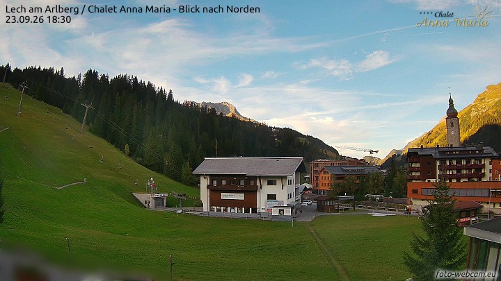 Archived image Webcam Lech (Chalet Anna Maria)