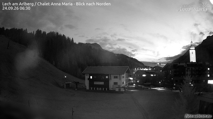 Archived image Webcam Lech (Chalet Anna Maria)