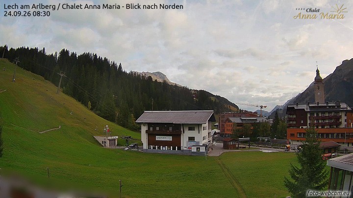 Archived image Webcam Lech (Chalet Anna Maria)