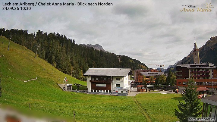 Archived image Webcam Lech (Chalet Anna Maria)