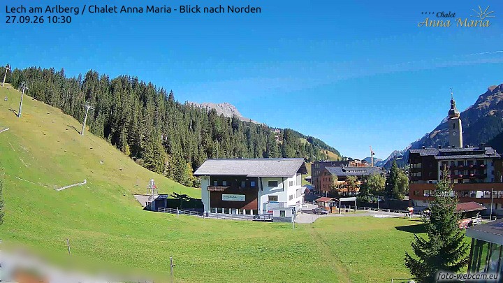 Archiv Foto Webcam Schlegelkopfareal, Lech