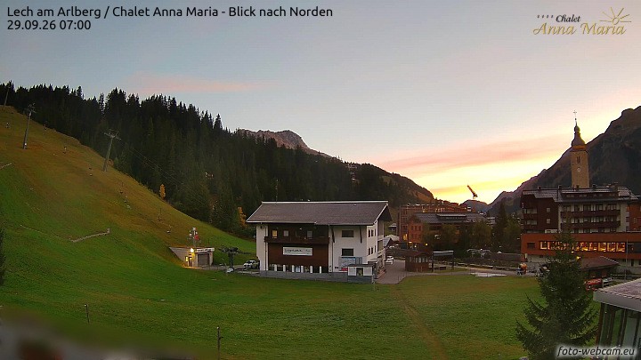 Archiv Foto Webcam Schlegelkopfareal, Lech