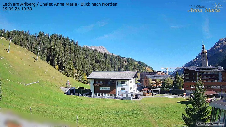 Archiv Foto Webcam Schlegelkopfareal, Lech