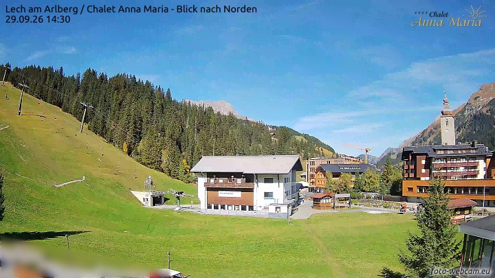 Archiv Foto Webcam Schlegelkopfareal, Lech