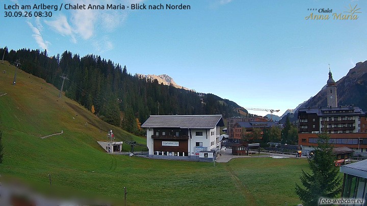 Archiv Foto Webcam Schlegelkopfareal, Lech