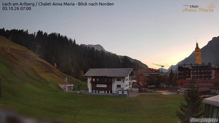 Archiv Foto Webcam Schlegelkopfareal, Lech