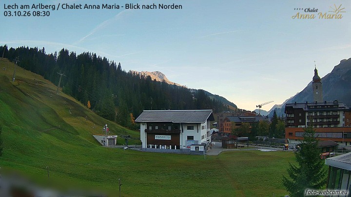 Archived image Webcam Lech (Chalet Anna Maria)