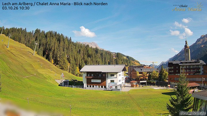 Archived image Webcam Lech (Chalet Anna Maria)