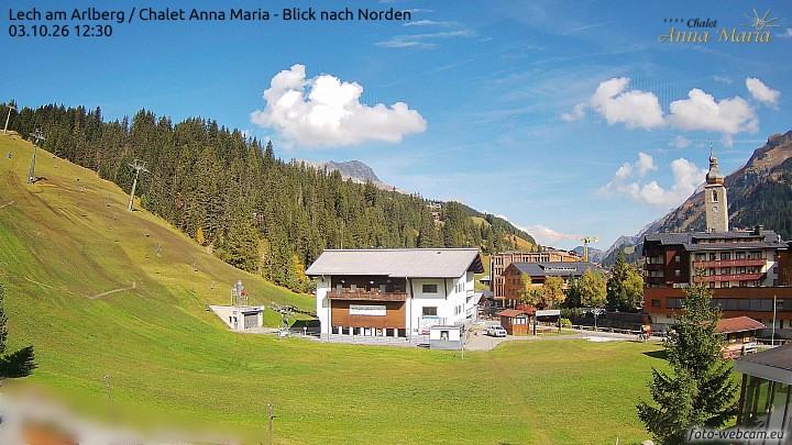 Archived image Webcam Lech (Chalet Anna Maria)