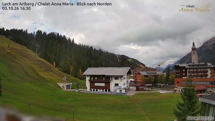 Archived image Webcam Lech (Chalet Anna Maria)