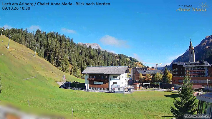 Archiv Foto Webcam Schlegelkopfareal, Lech