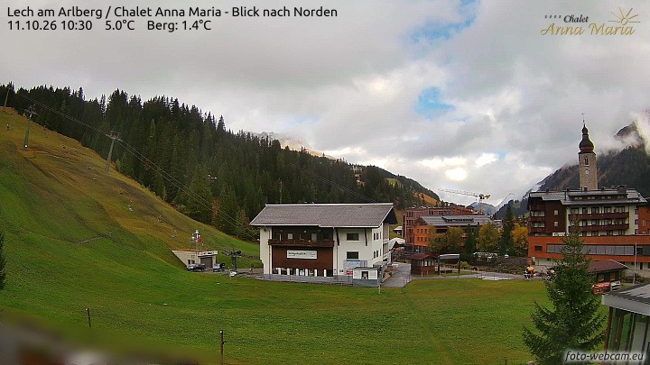 Archiv Foto Webcam Schlegelkopfareal, Lech