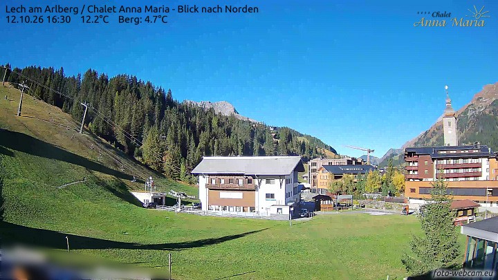 Archiv Foto Webcam Schlegelkopfareal, Lech