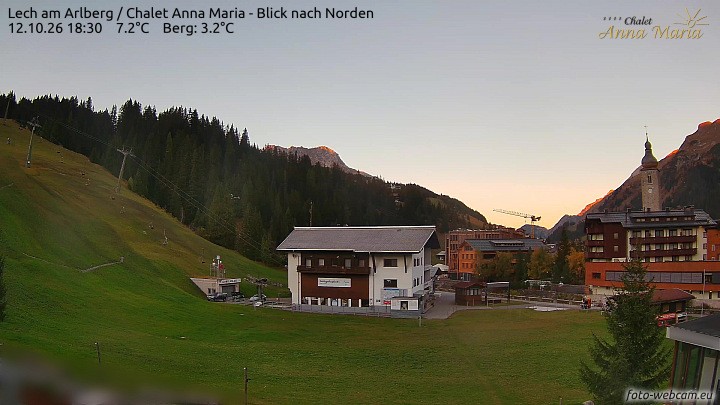 Archiv Foto Webcam Schlegelkopfareal, Lech
