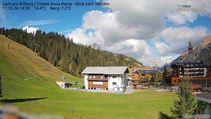 Archiv Foto Webcam Schlegelkopfareal, Lech