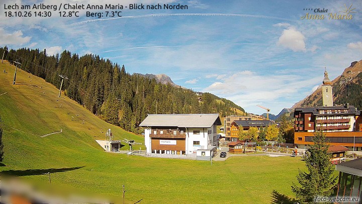 Archiv Foto Webcam Schlegelkopfareal, Lech