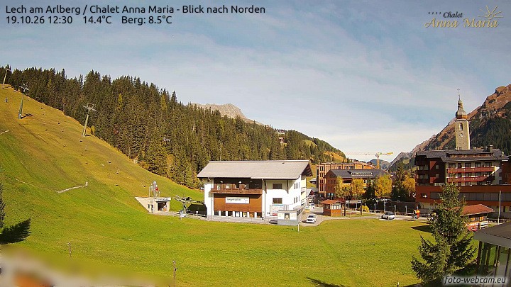 Archived image Webcam Lech (Chalet Anna Maria)