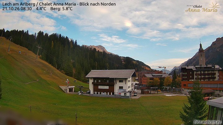 Archiv Foto Webcam Schlegelkopfareal, Lech