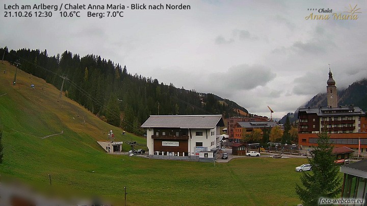 Archiv Foto Webcam Schlegelkopfareal, Lech