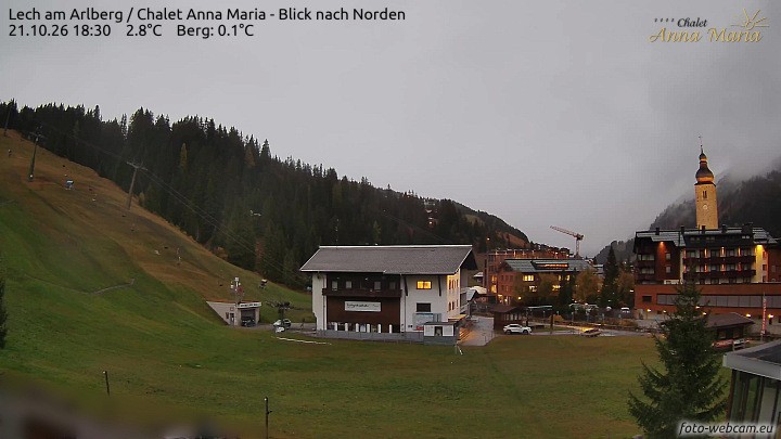 Archiv Foto Webcam Schlegelkopfareal, Lech