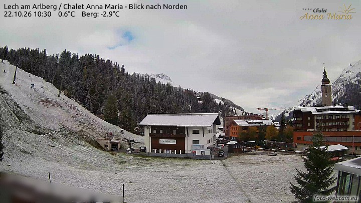 Archiv Foto Webcam Schlegelkopfareal, Lech