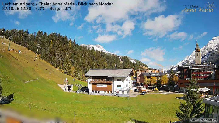 Archiv Foto Webcam Schlegelkopfareal, Lech