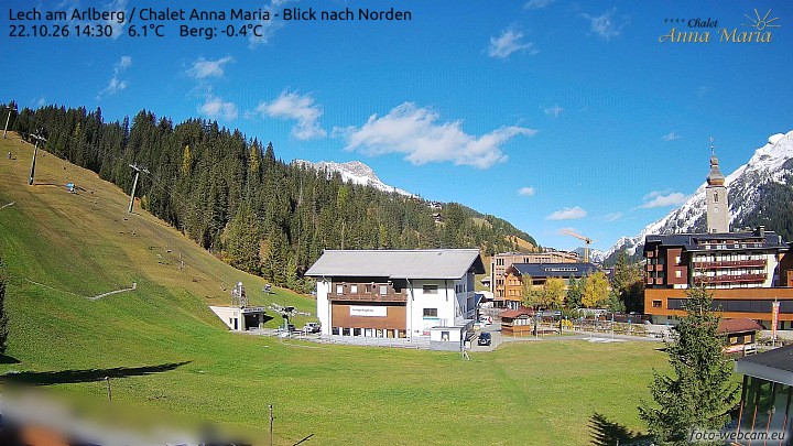 Archiv Foto Webcam Schlegelkopfareal, Lech