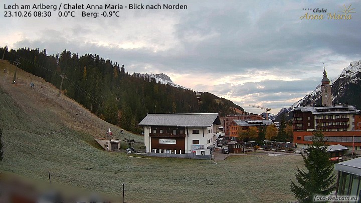 Archiv Foto Webcam Schlegelkopfareal, Lech