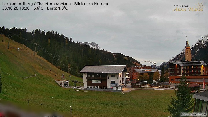 Archiv Foto Webcam Schlegelkopfareal, Lech