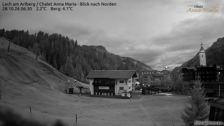 Archived image Webcam Lech (Chalet Anna Maria)