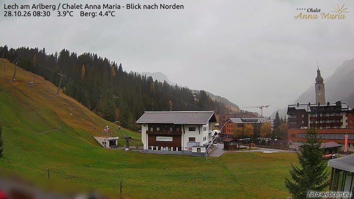 Archived image Webcam Lech (Chalet Anna Maria)
