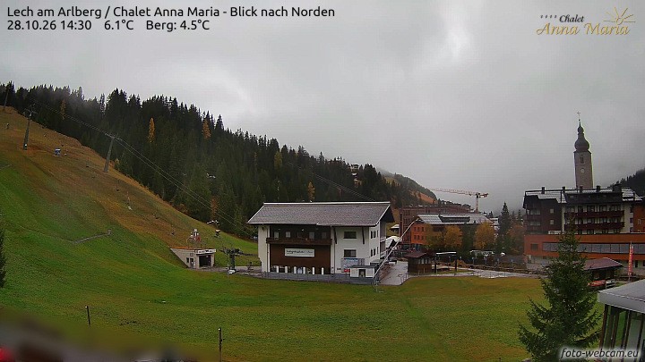Archiv Foto Webcam Schlegelkopfareal, Lech