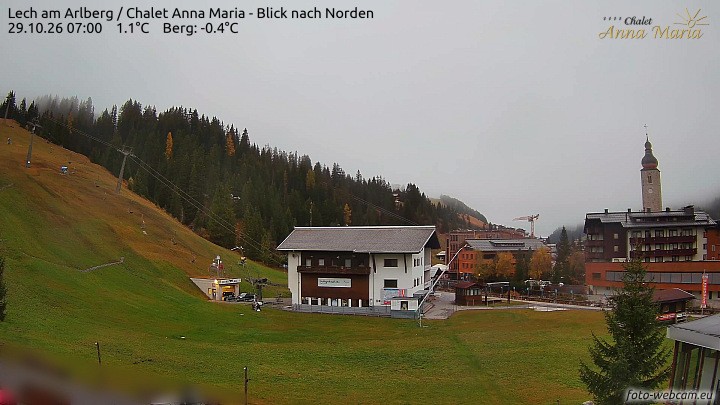 Archiv Foto Webcam Schlegelkopfareal, Lech