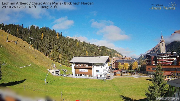 Archiv Foto Webcam Schlegelkopfareal, Lech