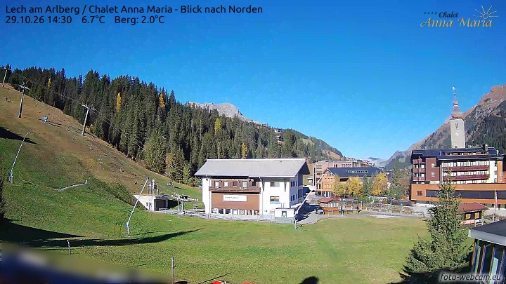 Archiv Foto Webcam Schlegelkopfareal, Lech