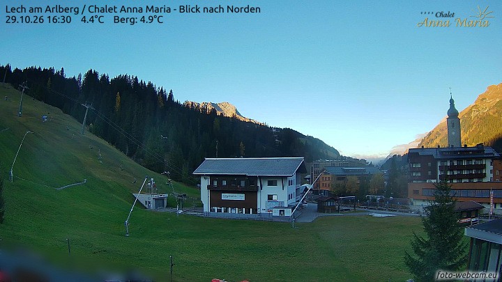 Archiv Foto Webcam Schlegelkopfareal, Lech