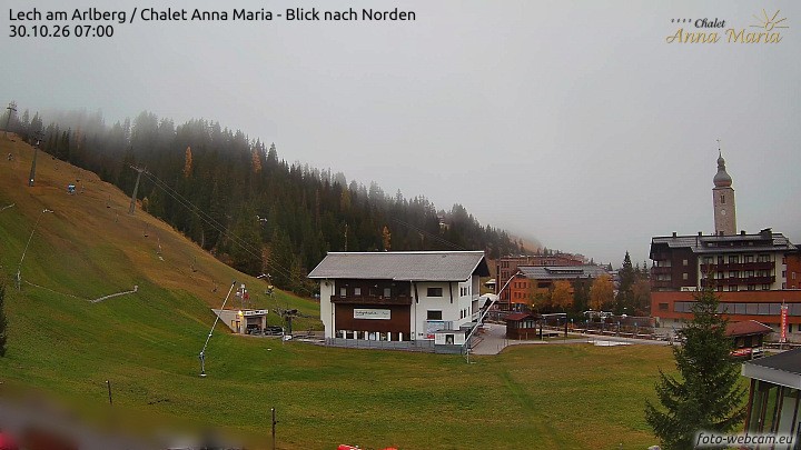Archiv Foto Webcam Schlegelkopfareal, Lech
