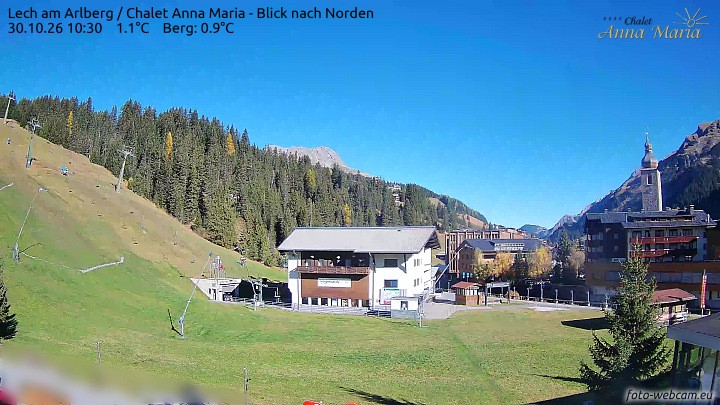 Archiv Foto Webcam Schlegelkopfareal, Lech