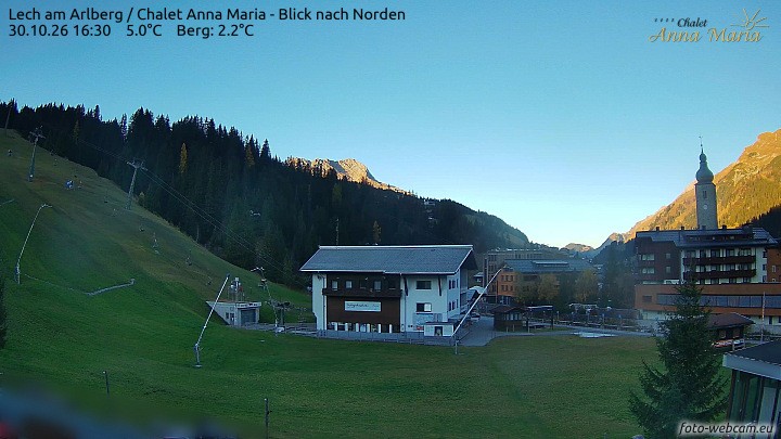Archiv Foto Webcam Schlegelkopfareal, Lech
