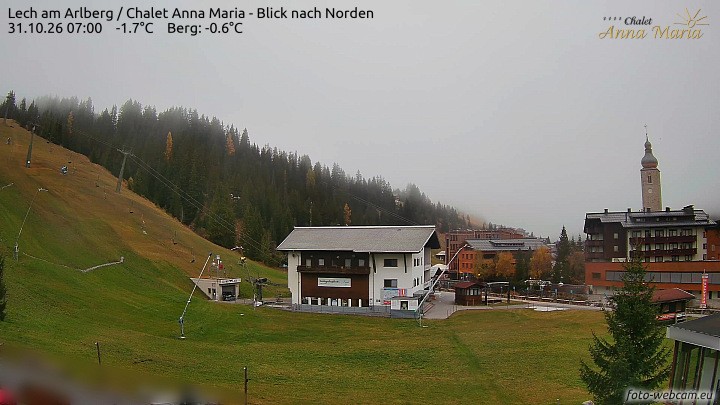 Archiv Foto Webcam Schlegelkopfareal, Lech