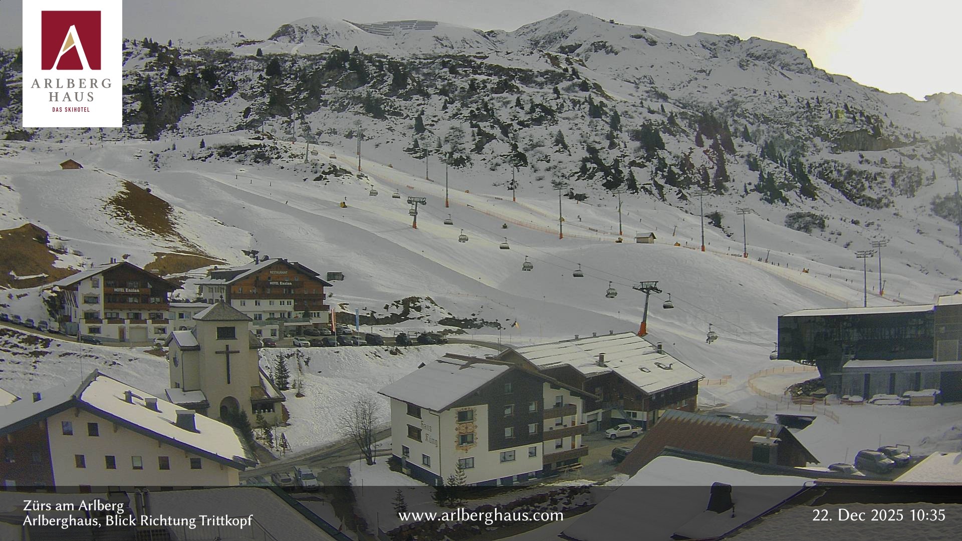 Archiv Foto Webcam Zürs: Hotel Arlberghaus