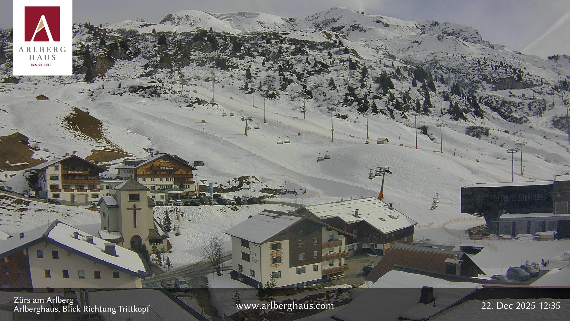 Archiv Foto Webcam Zürs: Hotel Arlberghaus