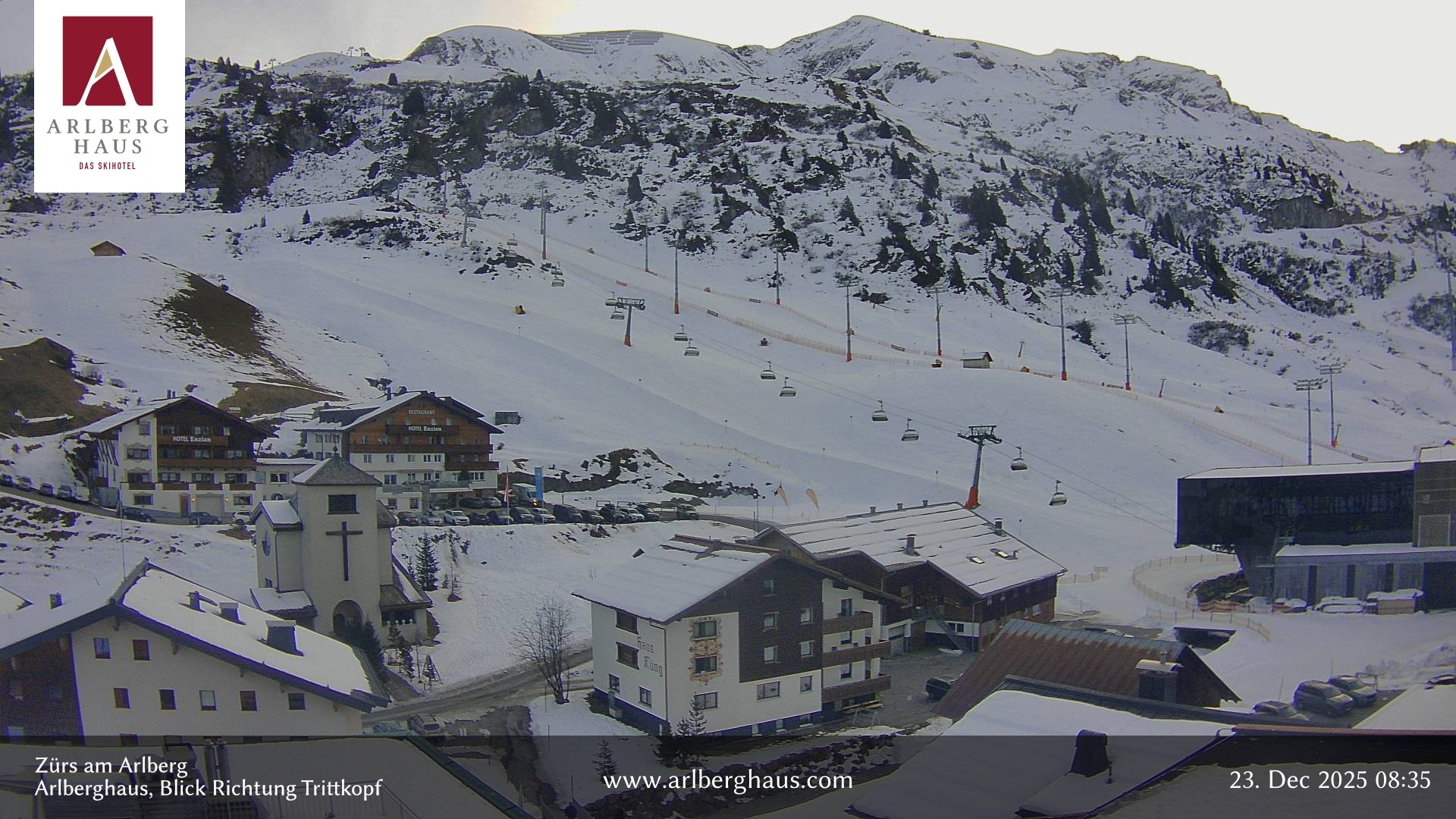 Archiv Foto Webcam Zürs: Hotel Arlberghaus