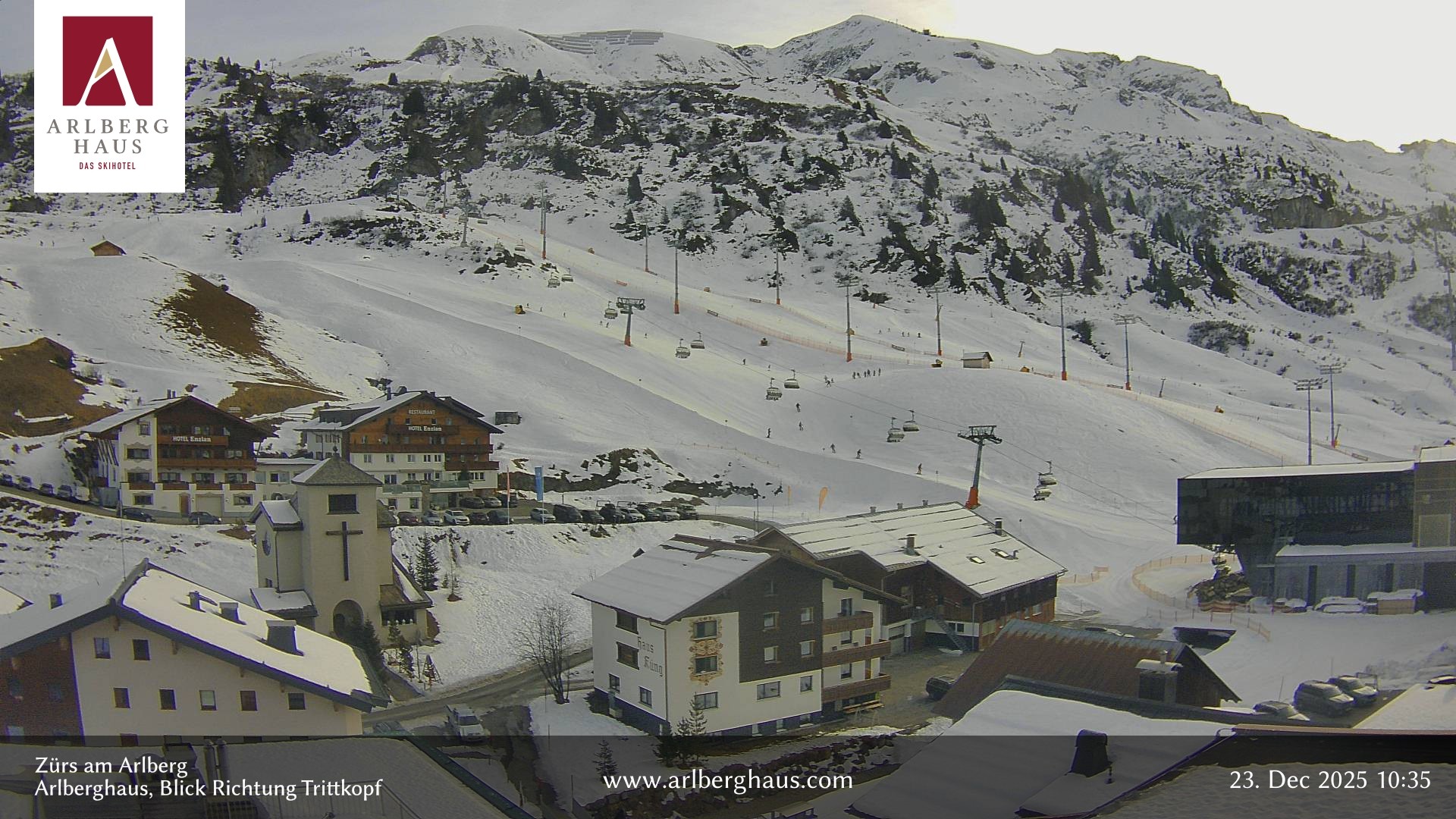 Archiv Foto Webcam Zürs: Hotel Arlberghaus