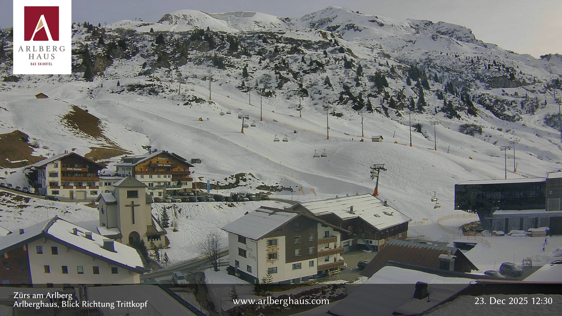 Archiv Foto Webcam Zürs: Hotel Arlberghaus