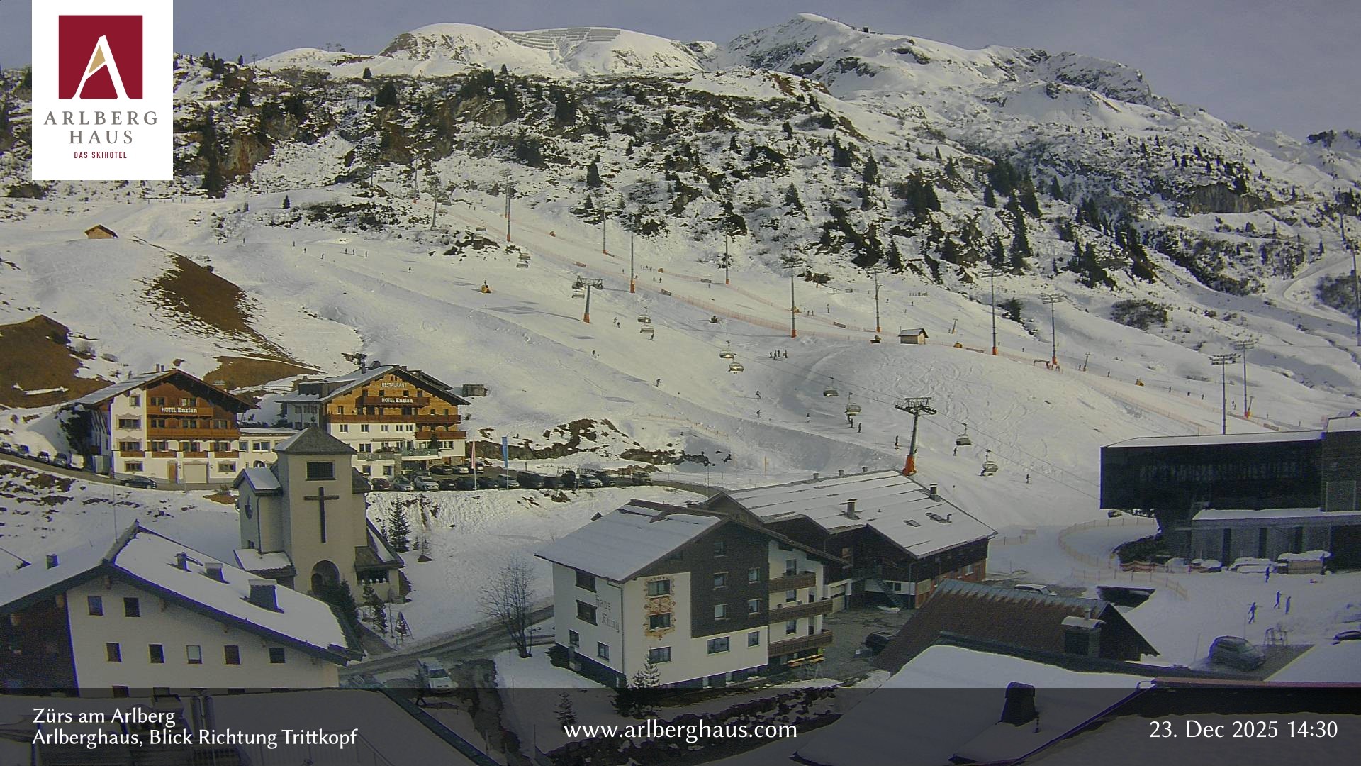 Archiv Foto Webcam Zürs: Hotel Arlberghaus