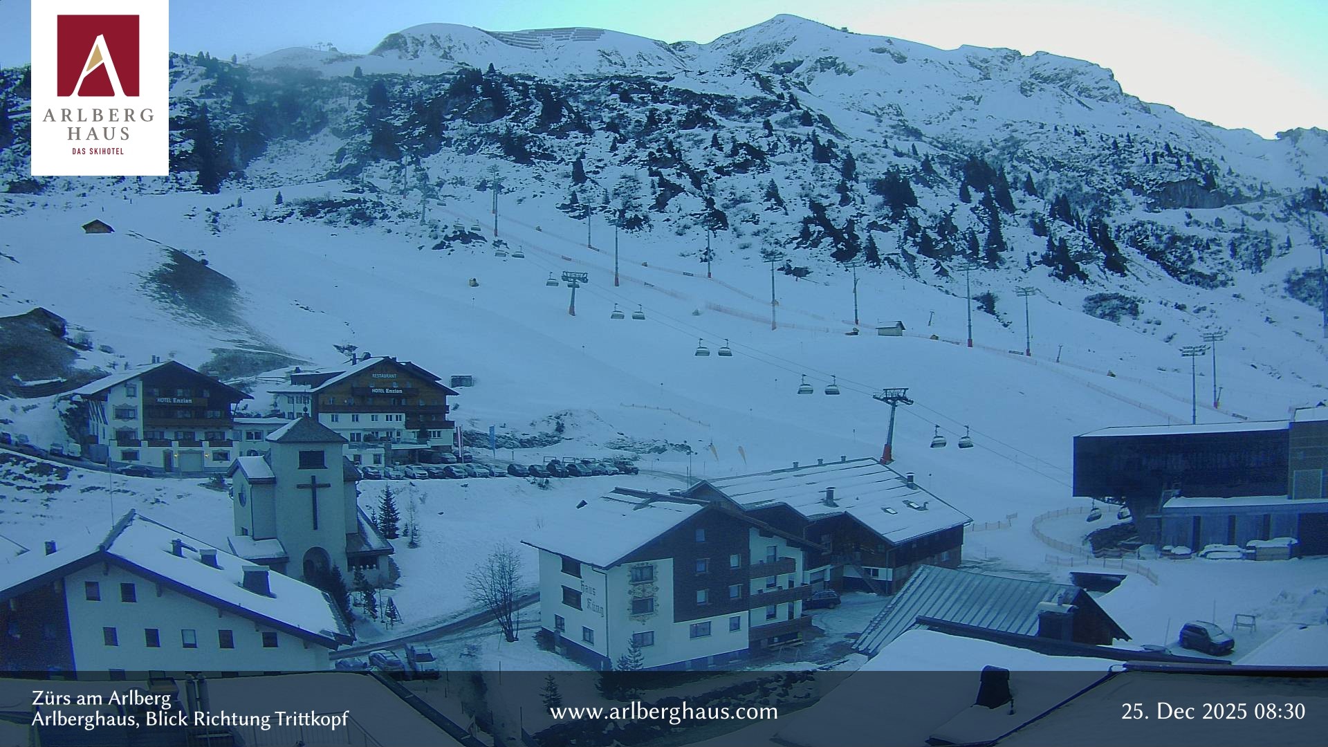 Archiv Foto Webcam Zürs: Hotel Arlberghaus