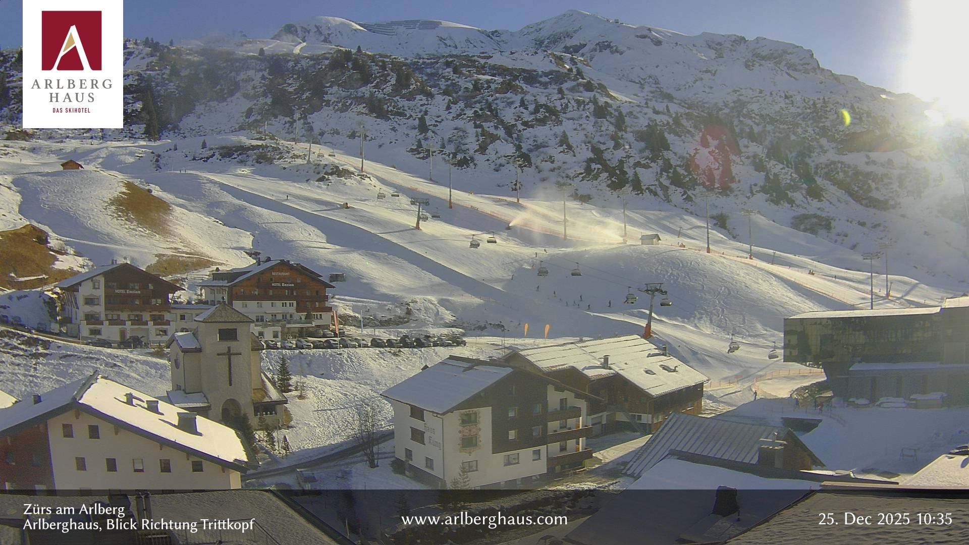 Archiv Foto Webcam Zürs: Hotel Arlberghaus