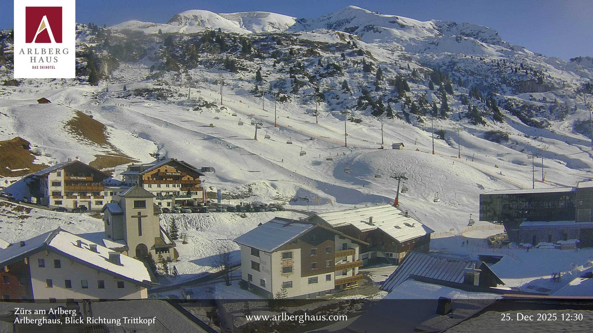 Archiv Foto Webcam Zürs: Hotel Arlberghaus