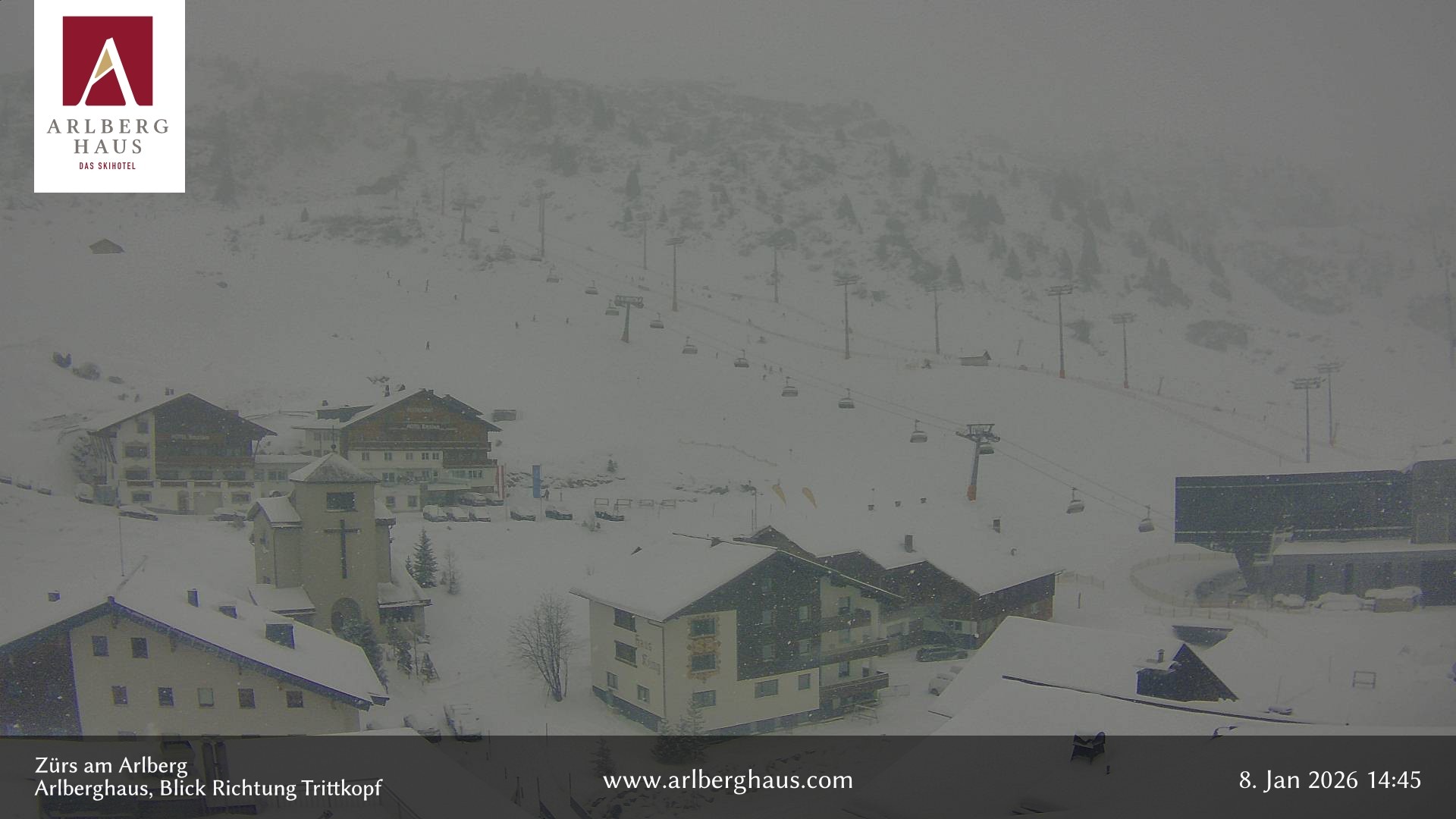 Archived image Webcam Arlberghaus at Zuers